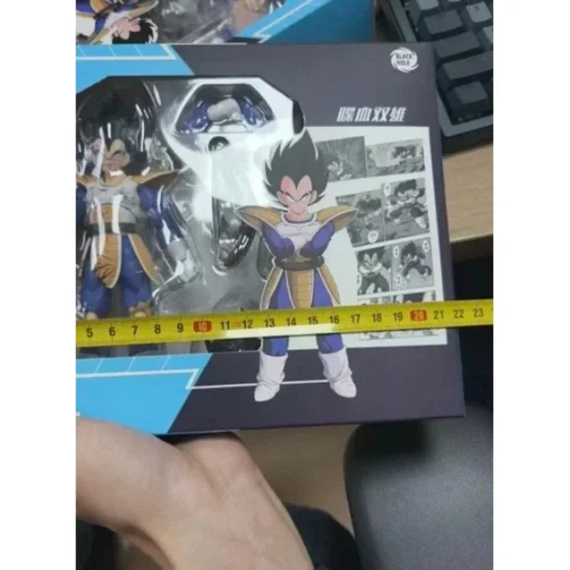 Black Hole Toys Dragon Ball SHF Action Figures — SSJ Super Saiyan Vegeta & Son Goku, Battle Suit & Battle Damage Model Toys