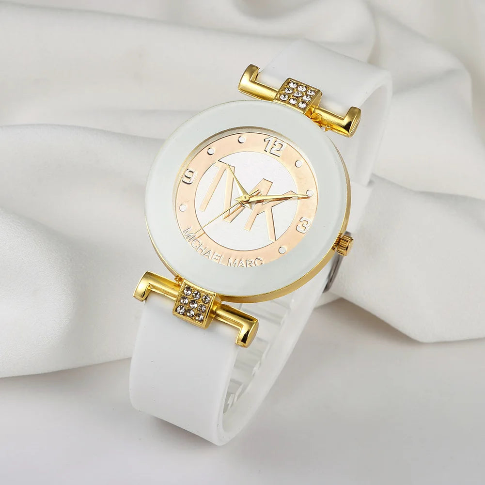 UTHAI W28 Women’s Fashion Quartz Watch - Light Luxury Diamond and Silicone Band, College Girl Timepiece