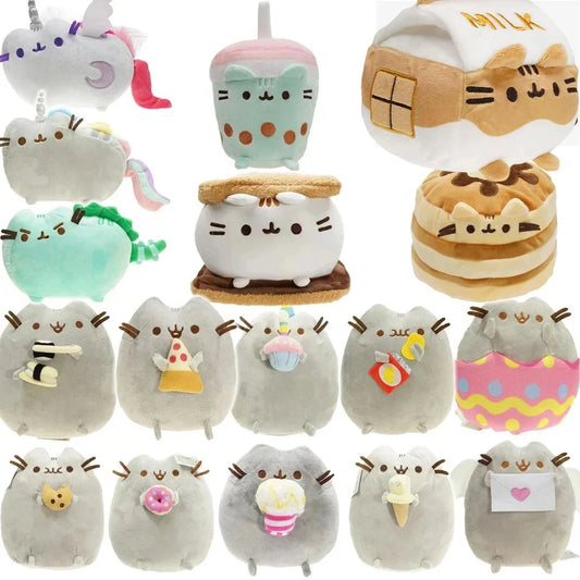 Cute Simulated Cat Plush Doll - Soft Anime Cat Stuffed Toy for Tabletop, Bedroom, and Home Decor, Kids’ Gift