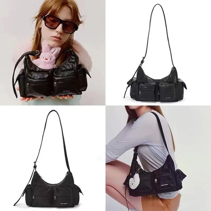 SAMO ONDOH Korean Medium Motorbike Crossbody Bag – Same Style as Song Yuqi