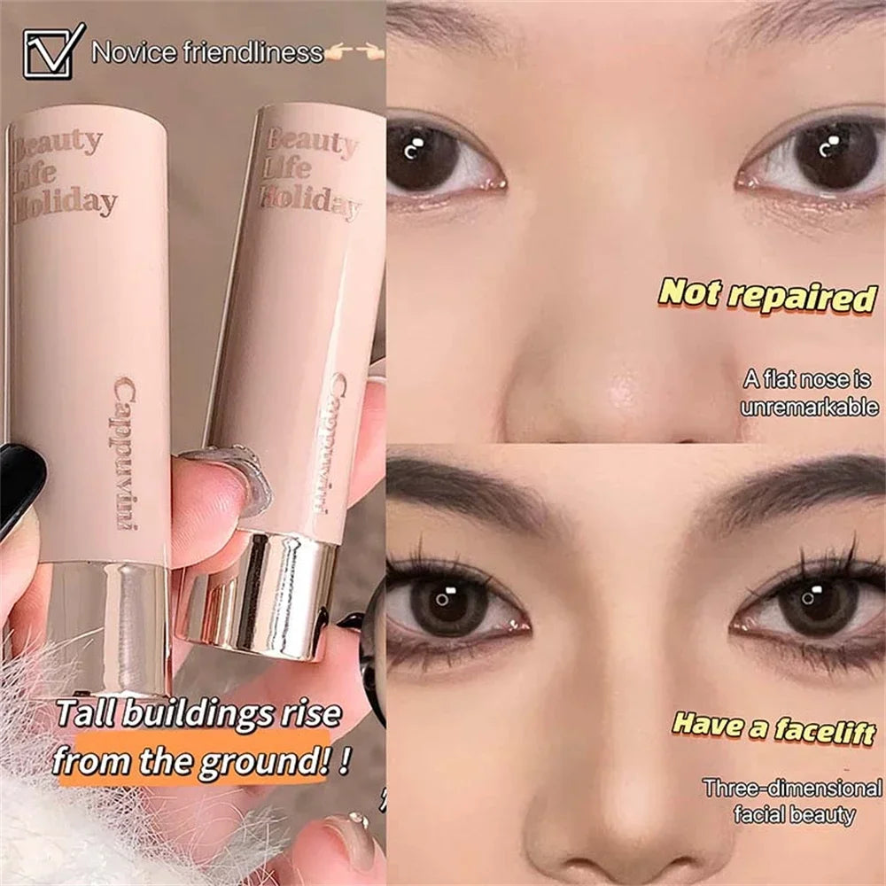 Moisturizing Matte Contour Stick - Waterproof 3D Face Highlight & Concealer Makeup