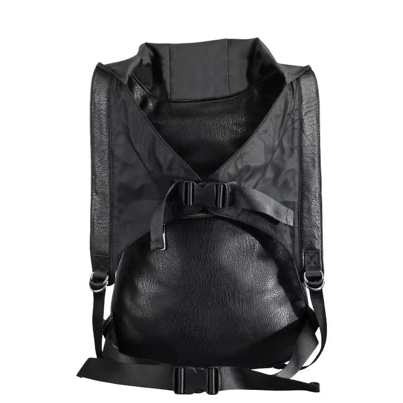 3D Skull Leather Backpack – Rivet Hooded Crossbody Bag with Unique Style