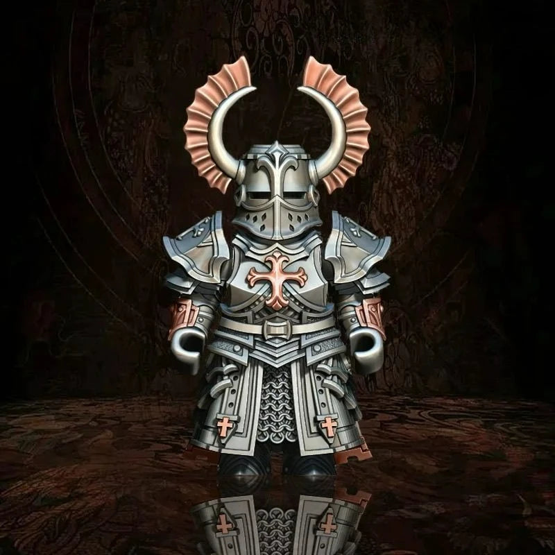 Crusader Desktop Ornament – Copper Pendant Figurine, Cultural & Creative Souvenir Decoration