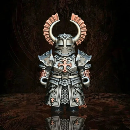 Crusader Desktop Ornament – Copper Pendant Figurine, Cultural & Creative Souvenir Decoration