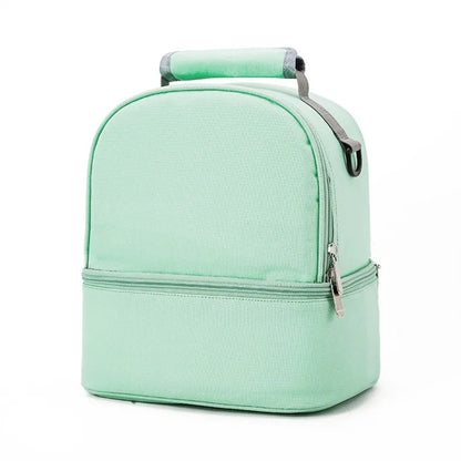 Insulated Double-Layer Mommy Bag — Large Capacity Travel & Picnic Baby Food Handbag