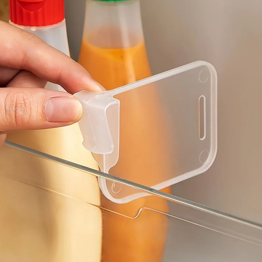 8pcs Refrigerator & Cabinet Door Divider – Kitchen Bedroom Storage Sorting Box Partition Clips