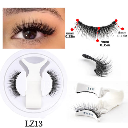 Magnetic Eyelashes Set – Handmade Fluffy Faux Mink Reusable False Lashes with Magnetic Tweezers for Natural Makeup Look