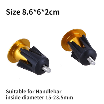 2PCS Aluminum Alloy Bicycle Handlebar End Caps - Grips and Plugs for Mountain and Road Bike MTB Cycling Accessories