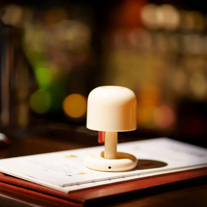 Mini Desktop Sunset Night Lamp – USB Rechargeable Mushroom LED Light for Coffee Bar, Home Decor, Bedroom