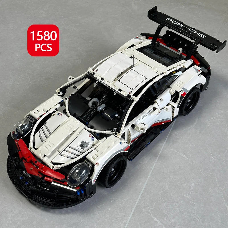1580PCS Technic Racing Car Building Blocks Set – 1:10 Scale Classic Super Sports Car Model Kit, DIY Assembly Toy for Boys & Home Decoration Gift