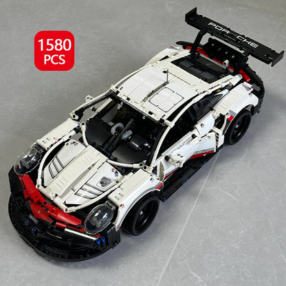 1580PCS Technic Racing Car Building Blocks Set – 1:10 Scale Classic Super Sports Car Model Kit, DIY Assembly Toy for Boys & Home Decoration Gift