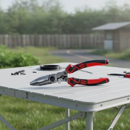 Multi-Functional Electrician Scissors - Heavy-Duty Wire Cutter, Crimper & Wrench Tool