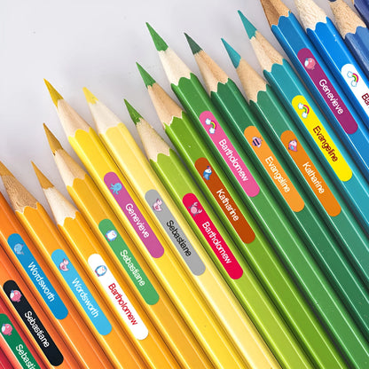 Personalized Waterproof Name Stickers for Kids - Custom Animal Labels for School Bags, Books & Stationery