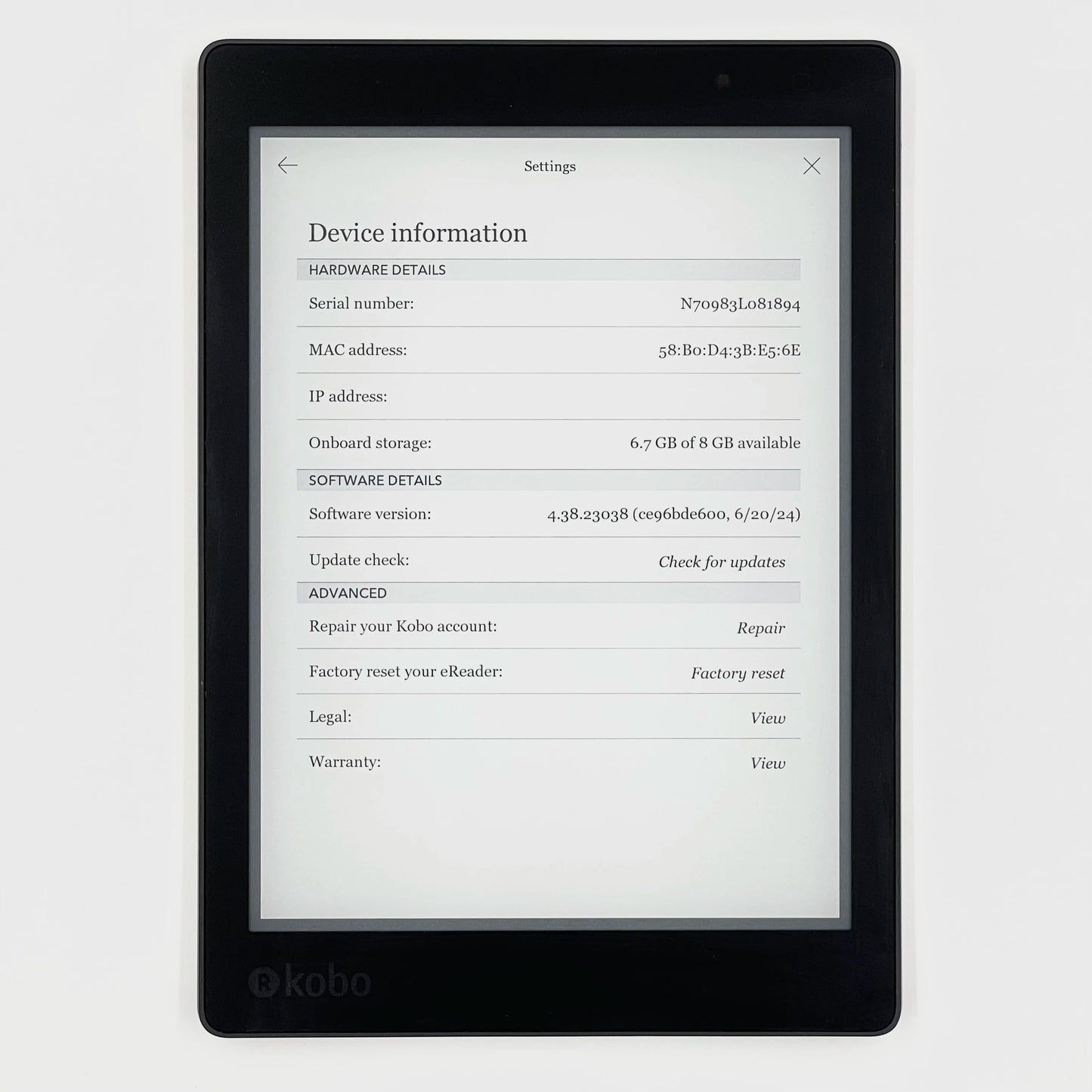 KOBO Aura One 7.8" E-Reader | 300PPI HD Carta E-Ink, IPX8 Waterproof, 8GB WIFI, Two-Color Light