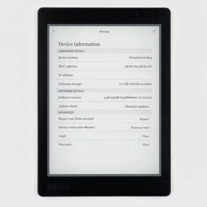 KOBO Aura One 7.8" E-Reader | 300PPI HD Carta E-Ink, IPX8 Waterproof, 8GB WIFI, Two-Color Light