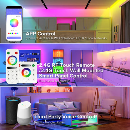 SP530E/SP630E All-in-One WiFi LED Controller, 5CH PWM SPI Pixel LED Strip Control, Compatible with WS2811 WS2812B SK6812 FCOB, Alexa & Google Home Support, Bluetooth Smart Lighting Module