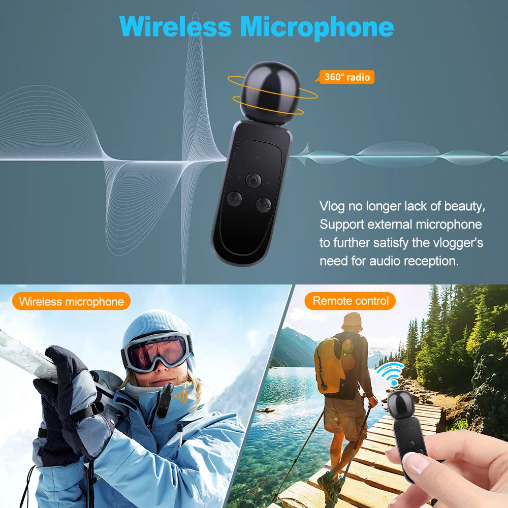 5K Action Camera – 4K 60FPS Dual IPS Touchscreen, WiFi, 170° Wide-Angle, 30M Waterproof, 5X Zoom, Anti-Shake, Remote Control