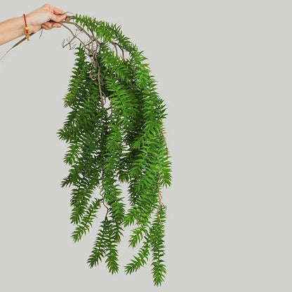 Artificial Hanging Green Plant: Fake Vine Ivy Hanging Plant for Home, Garden, Wedding - Rattan Green Grass Plants for Wall Decoration