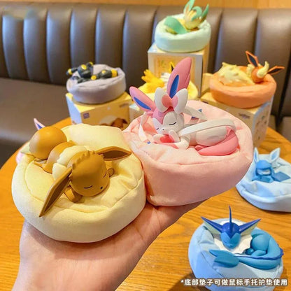 Genuine Pokémon Eevee Sleeping Pose Blind Box – Fantasy Beast Mystery Anime Figure, Cute Lucky Doll Toy & Collectible Gift Decoration