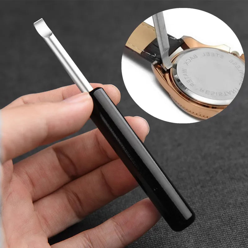Metal Watch Opener Pry Knife — Adjustable Back Case Cover Remover and Screw Tool for Watchmaker Battery Change and Repair