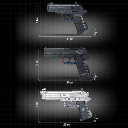 G18 Desert Eagle M1911 Pistol Gun Model – Military Series Building Blocks Toys for Kids and Boys