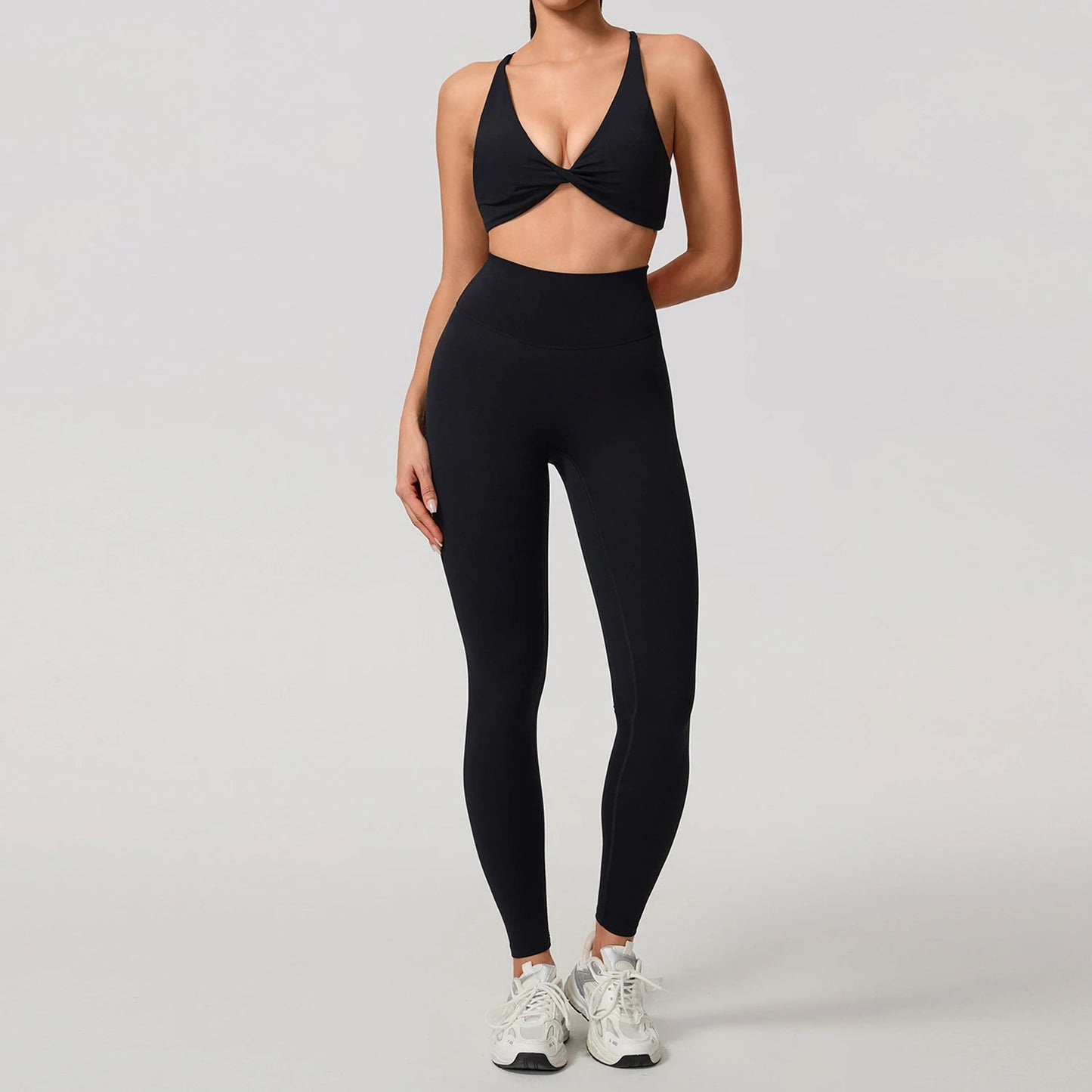 2Pcs Women's Yoga Sports Set - Quick Dry Long Sleeve Workout Tracksuit for Gym & Running