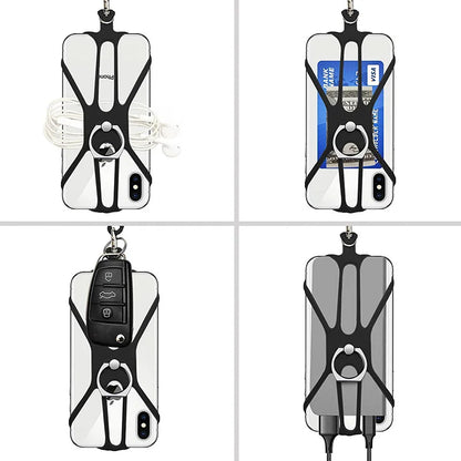 Universal Silicone Phone Lanyard — Sports Strap, Ring Holder, Neck Sling Rope & Mobile Phone Chain