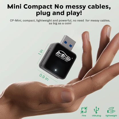 MMB Mini Wired to Wireless CarPlay Adapter – USB Plug & Play, Bluetooth 5.2 for Honda, Toyota Corolla, Peugeot 3008