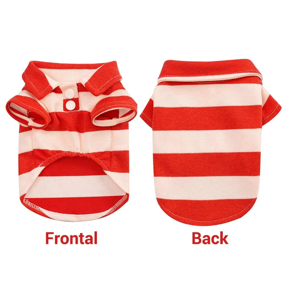 Summer Pet Dog Shirt - Casual T-Shirt Clothing for Small Large Dogs Cats Chihuahua Pug Yorkshire Outfits