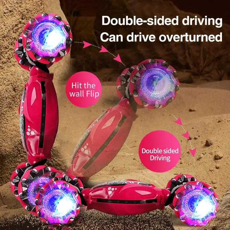 Stunt RC Car 4WD 1:16 – LED Light, Gesture Control, Twist & Climb Remote Controlled Car Toy for Kids