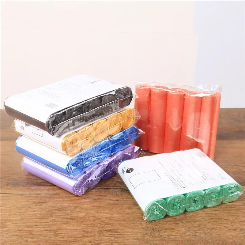 50PCS White Large Plastic Garbage Bags – Thickened Transparent Disposable Storage Bags for Bedding & Household Use