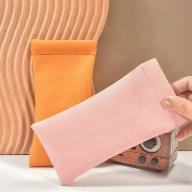 2Pcs PU Leather Automatic Sunglasses Case – Waterproof Hard Protective Glasses Storage Bag for Eyewear Travel Protection