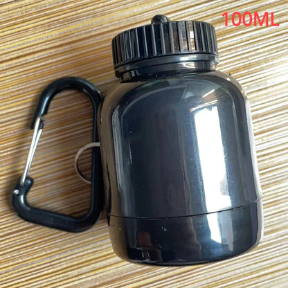 100/200ML Portable Mini Protein Powder Bottle — Keychain Health Container with Funnel for Sports & Outdoors