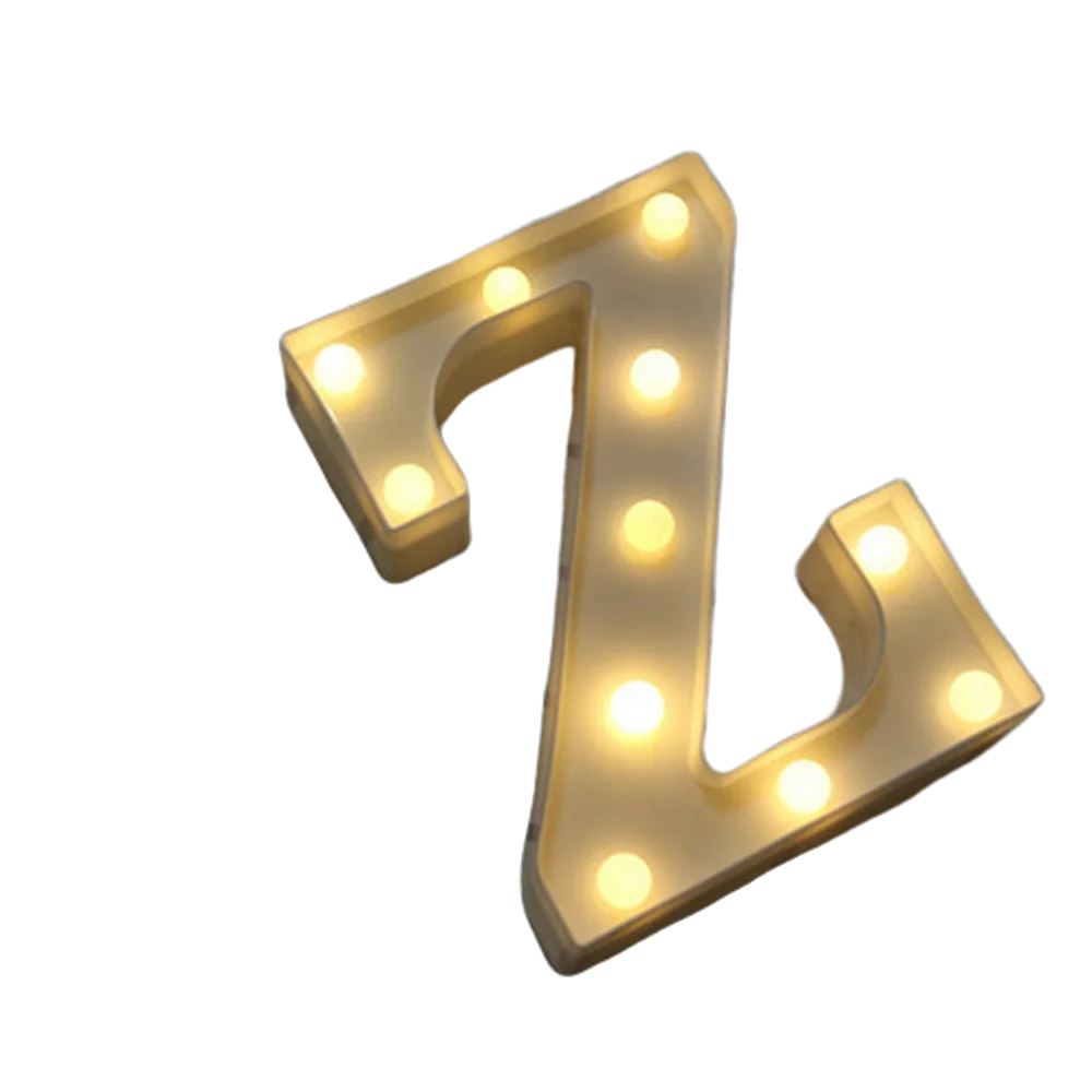 LED Number & Letter Night Light - Luminous A-Z Alphabet & 0-9 Lamp for Party and Wedding Decor