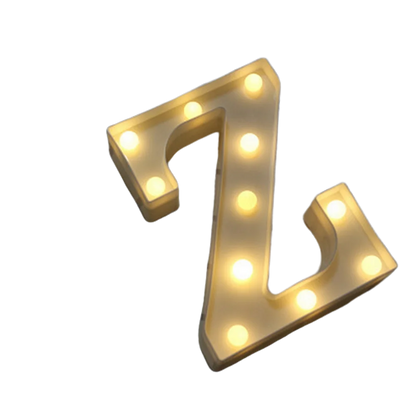 LED Number & Letter Night Light - Luminous A-Z Alphabet & 0-9 Lamp for Party and Wedding Decor