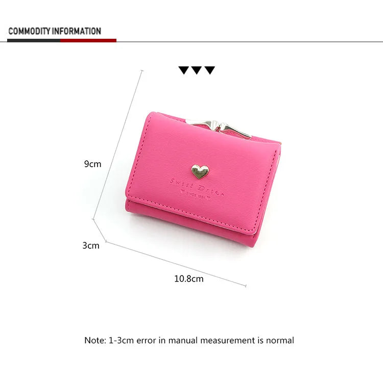 New Mini Short Women’s Wallet – High-Quality Luxury Coin Pocket, Card & Photo Holder, Cute Purse for Girls