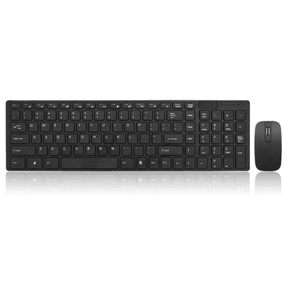 K-06 2.4G Wireless Keyboard and Mouse Combo – Plug & Play Black Set for Laptop & PC