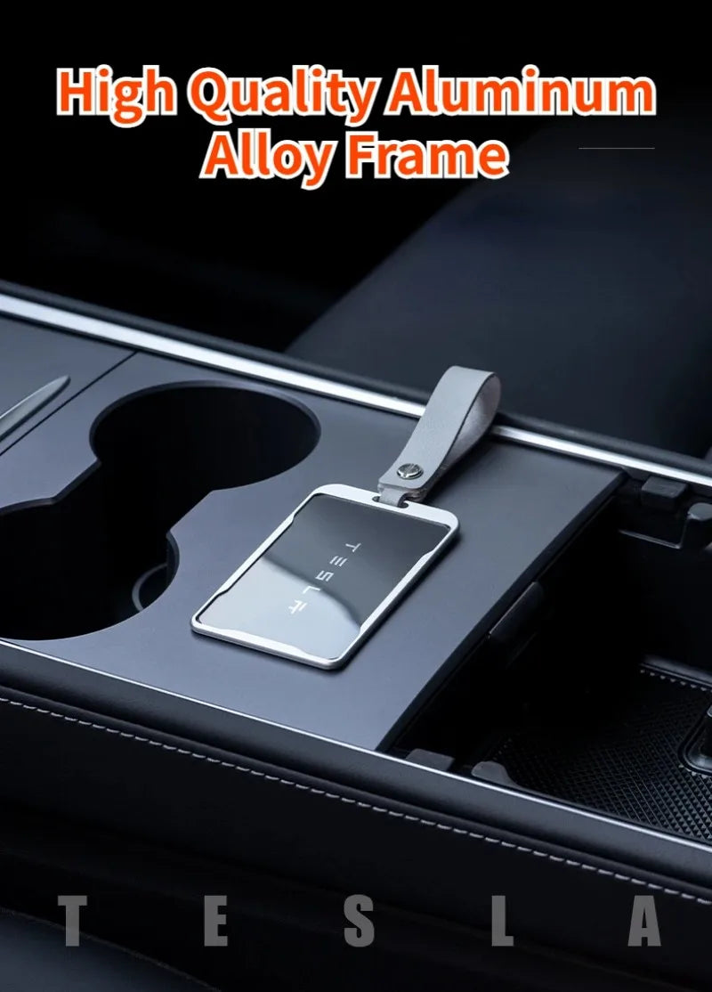 Tesla Model 3 & Model Y Key Card Protector Case – Aluminum Alloy Protective Frame Bezel Holder Tesla Accessories Cover