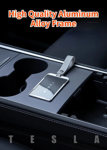 Tesla Model 3 & Model Y Key Card Protector Case – Aluminum Alloy Protective Frame Bezel Holder Tesla Accessories Cover