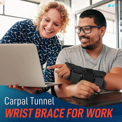 Adjustable Wrist Brace for Carpal Tunnel Relief — Night Support with Splints for Injury, Pain, Sprain, and Tendonitis