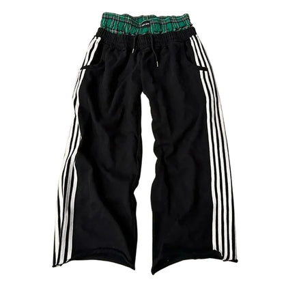 Y2K Retro Embroidered Sweatpants - Unisex Harajuku Goth Wide Leg Baggy Streetwear