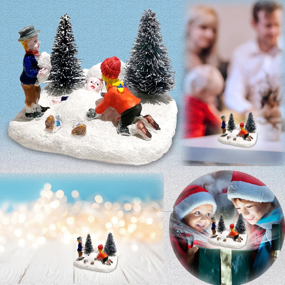 Christmas Village Set Accessories – Collectible Figurines for Kids, Home, Fireplace & Holiday Decoration