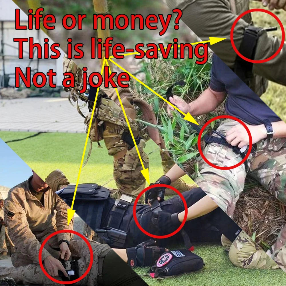 Military IFAK Trauma Survival Kit: First Aid Medical Pouch - Emergency Gear with Molle for Car, Travel, Hiking