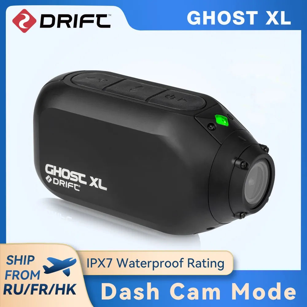 Drift Ghost XL Sport Action Camera - Waterproof 1080P Live Stream Vlog, Motorcycle, Bike & Helmet Cam with WiFi