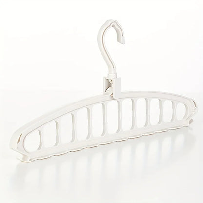 Folding Multi-Hole Clothes Hanger – Non-Slip Space-Saving Rack Organizer for Jeans, Trousers & Scarves