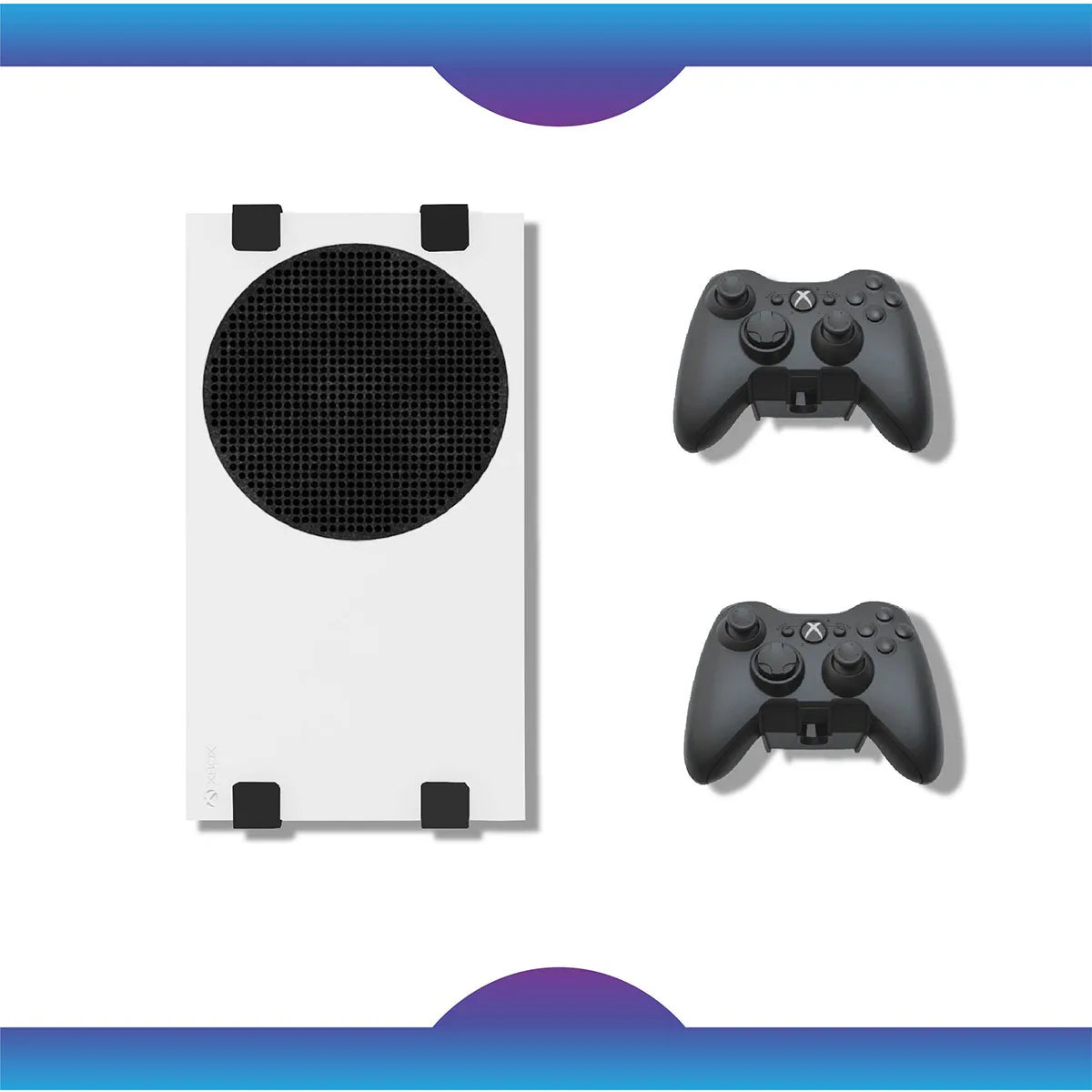 Wall Mount Holder for Xbox Series S — Metal Vertical Bracket for Wall or Under Desk, Console Game Accessories
