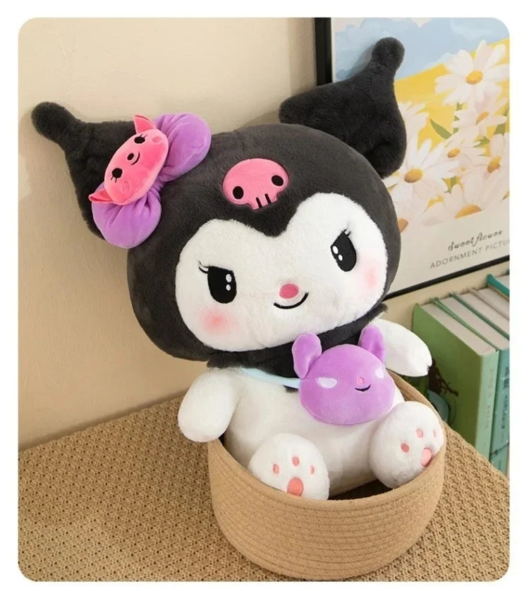 Sanrio Kuromi Plush Dolls — 40/50cm Kawaii My Melody & Cinnamoroll Soft Stuffed Anime Animals, Cartoon Pillow Decor for Kids