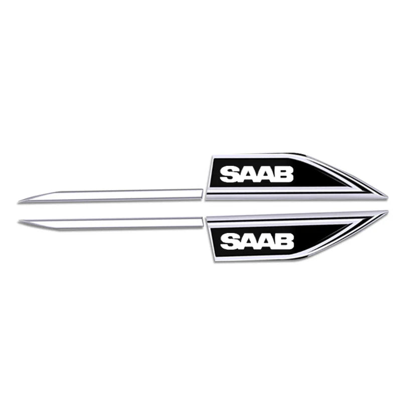 Stainless Steel Car Fender Side Blade Decal – Body Protective Sticker for SAAB 9-3, 9-5, 900, 9000