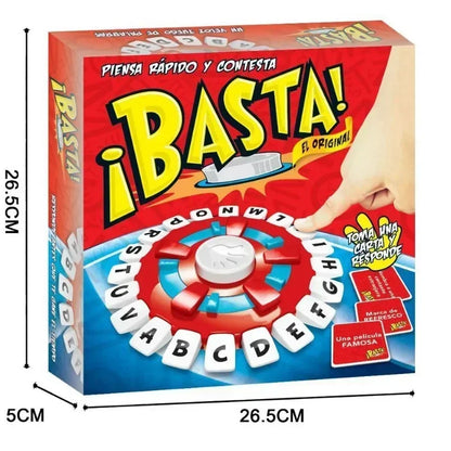 Upgraded Basta 2.0 Spanish Tapple Word Game – Quick Thinking English Letter Pressing Board Game, Fun Gift for All Ages
