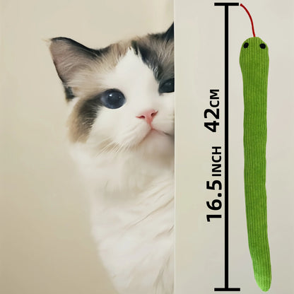Interactive Cat Snake Toy - Crinkle Sound Teaser & Kicker Toy for Indoor Cats and Kittens